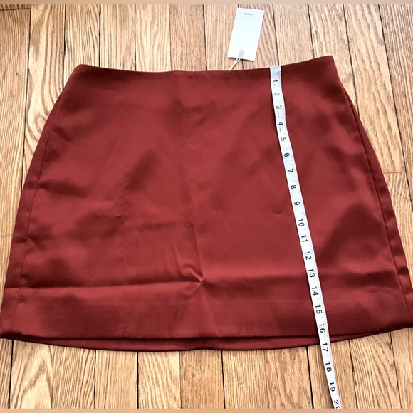 NWT Mango Skirt Brick Red Back Zip Size 40 - Picture 5 of 6